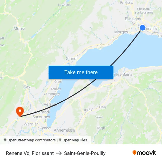 Renens Vd, Florissant to Saint-Genis-Pouilly map