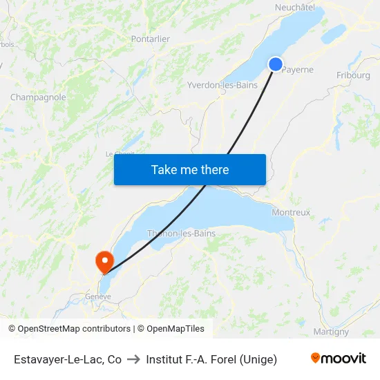 Estavayer-Le-Lac, Co to Institut F.-A. Forel (Unige) map