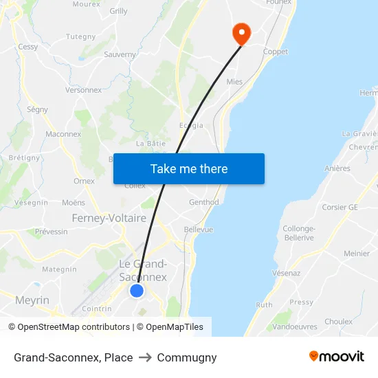 Grand-Saconnex, Place to Commugny map