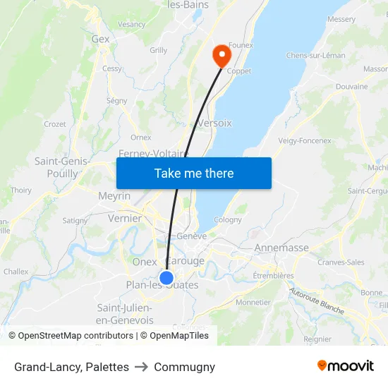 Grand-Lancy, Palettes to Commugny map