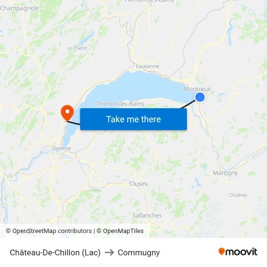 Château-De-Chillon (Lac) to Commugny map