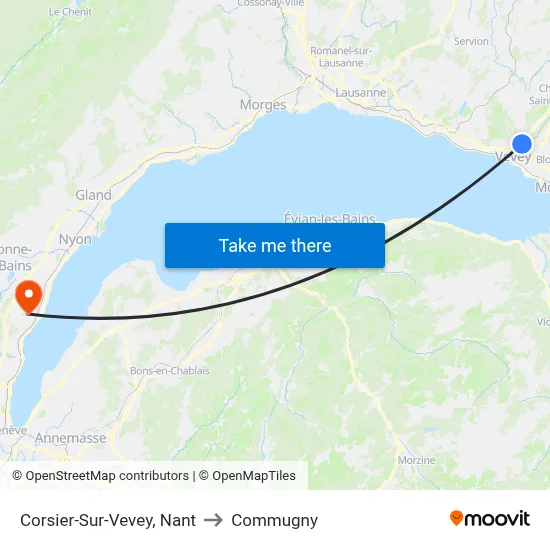 Corsier-Sur-Vevey, Nant to Commugny map
