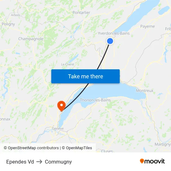 Ependes Vd to Commugny map