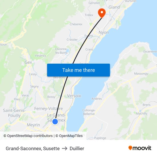 Grand-Saconnex, Susette to Duillier map
