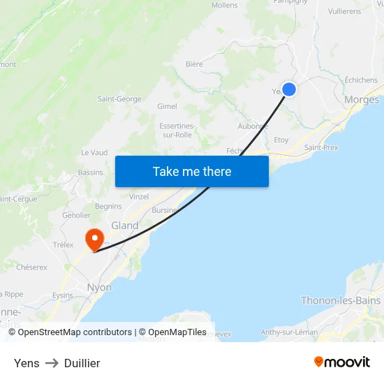 Yens to Duillier map