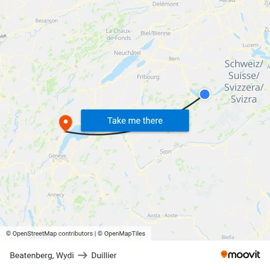 Beatenberg, Wydi to Duillier map