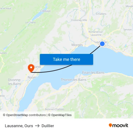 Lausanne, Ours to Duillier map