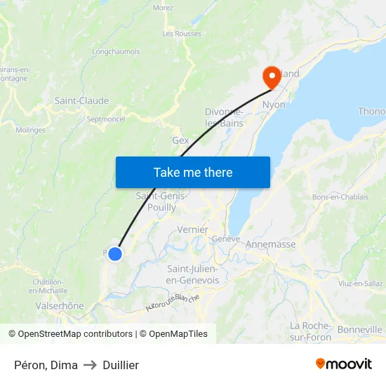 Péron, Dima to Duillier map