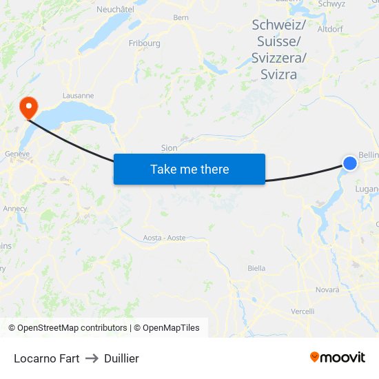 Locarno Fart to Duillier map