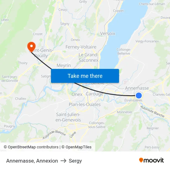 Annemasse, Annexion to Sergy map