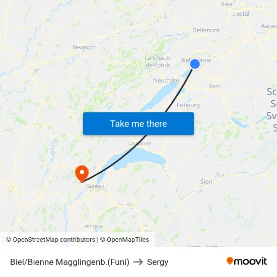 Biel/Bienne Magglingenb.(Funi) to Sergy map