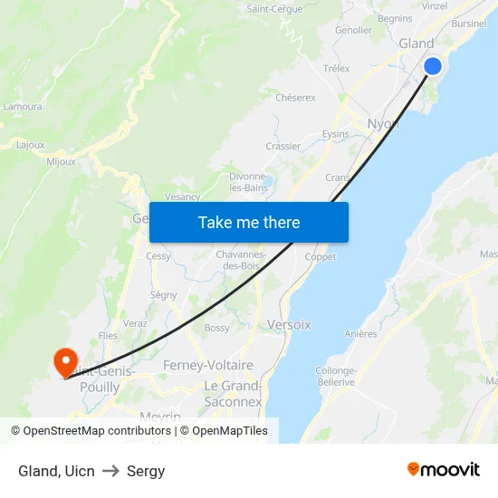Gland, Uicn to Sergy map