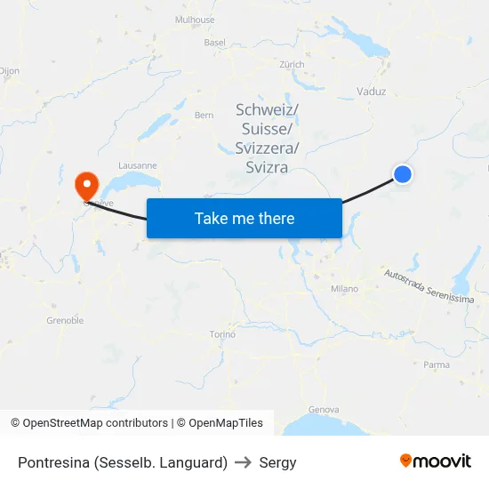 Pontresina (Sesselb. Languard) to Sergy map