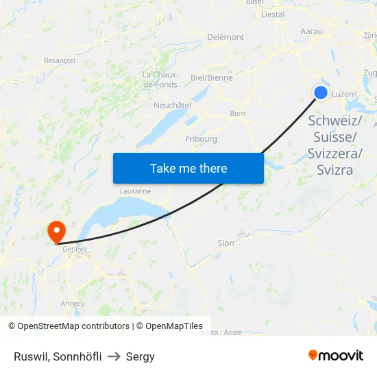 Ruswil, Sonnhöfli to Sergy map