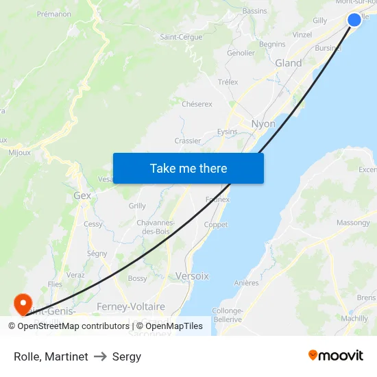 Rolle, Martinet to Sergy map