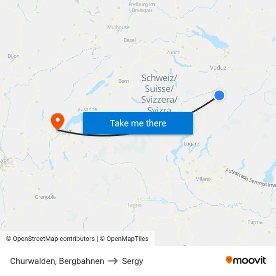 Churwalden, Bergbahnen to Sergy map