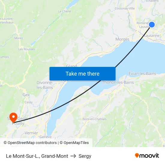 Le Mont-Sur-L., Grand-Mont to Sergy map