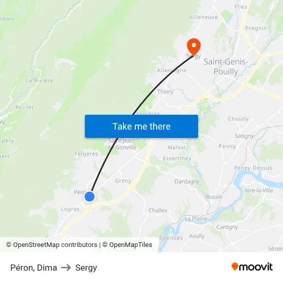 Péron, Dima to Sergy map