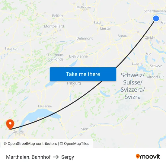 Marthalen, Bahnhof to Sergy map