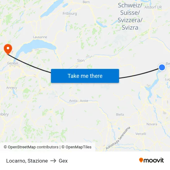 Locarno, Stazione to Gex map