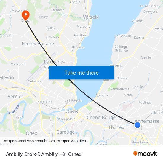 Ambilly, Croix-D'Ambilly to Ornex map