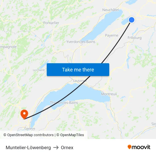 Muntelier-Löwenberg to Ornex map