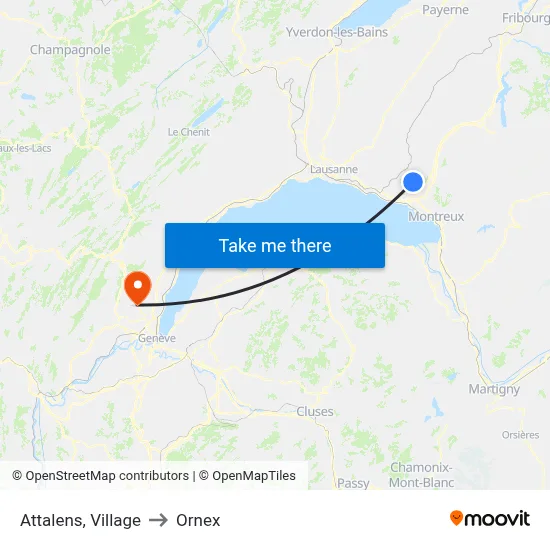 Attalens, Village to Ornex map