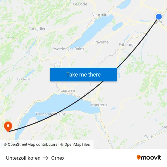 Unterzollikofen to Ornex map