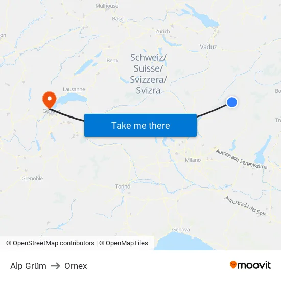Alp Grüm to Ornex map