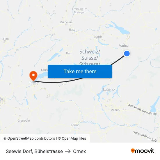 Seewis Dorf, Bühelstrasse to Ornex map