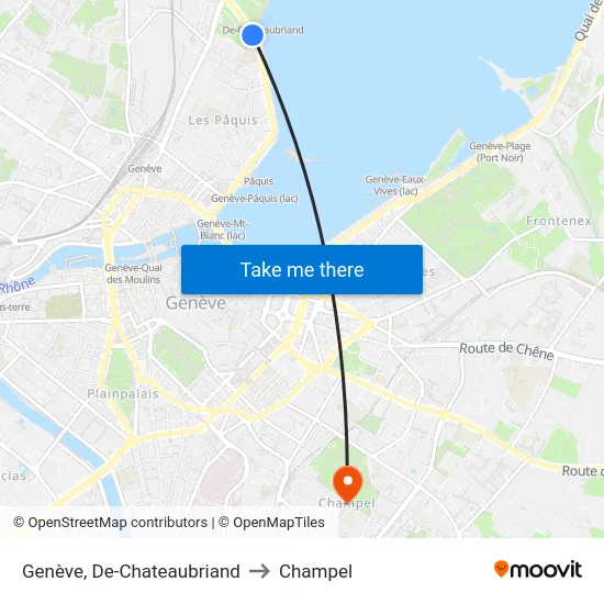 Genève, De-Chateaubriand to Champel map
