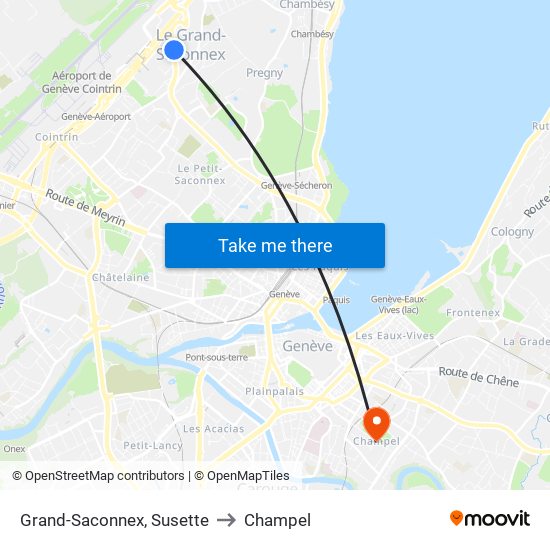 Grand-Saconnex, Susette to Champel map