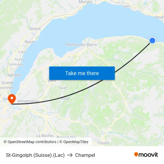 St-Gingolph (Suisse) (Lac) to Champel map