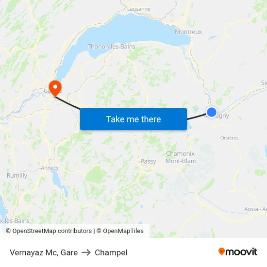 Vernayaz Mc, Gare to Champel map