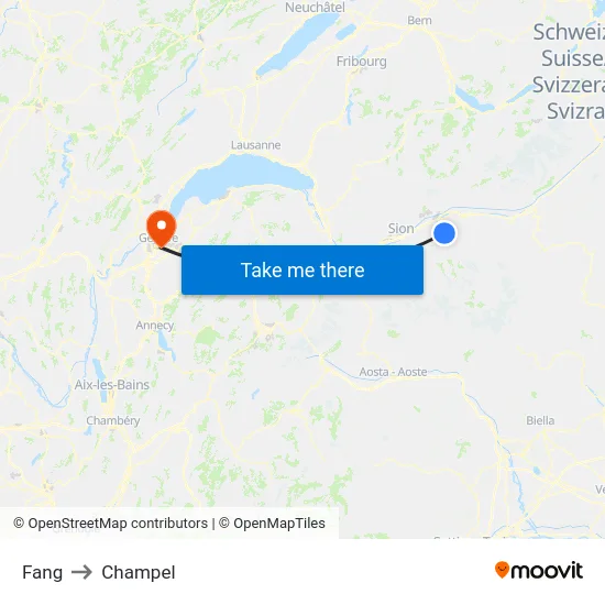 Fang to Champel map