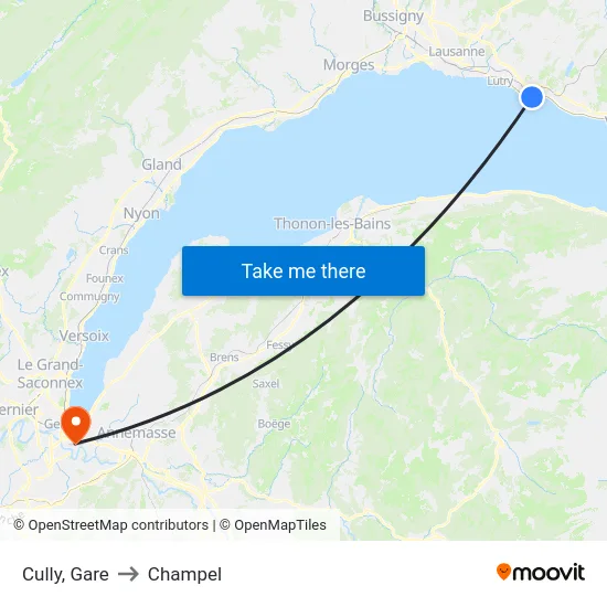 Cully, Gare to Champel map