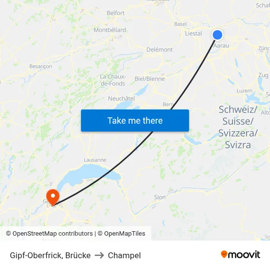 Gipf-Oberfrick, Brücke to Champel map