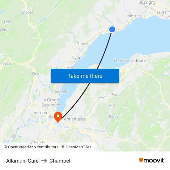 Allaman, Gare to Champel map