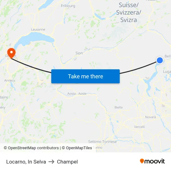 Locarno, In Selva to Champel map