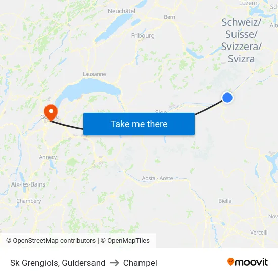 Sk Grengiols, Guldersand to Champel map