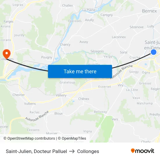 Saint-Julien, Docteur Palluel to Collonges map