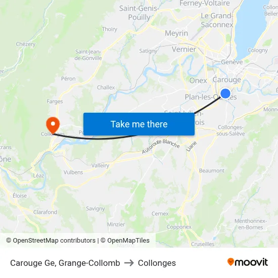 Carouge Ge, Grange-Collomb to Collonges map