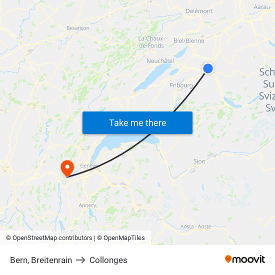 Bern, Breitenrain to Collonges map