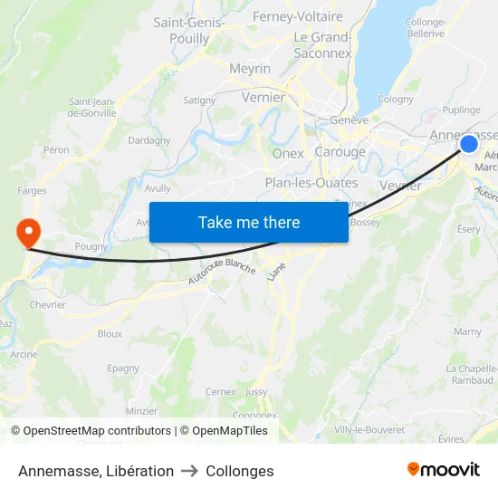 Annemasse, Annexion to Collonges map