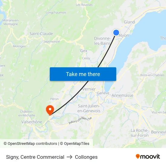 Signy, Centre Commercial to Collonges map