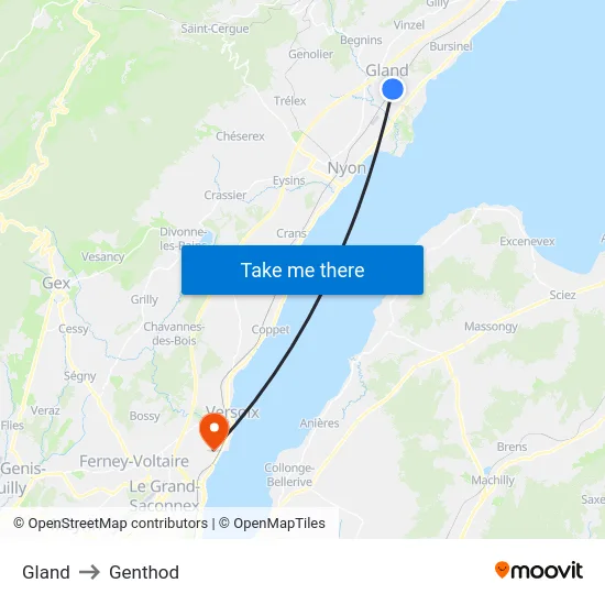 Gland to Genthod map