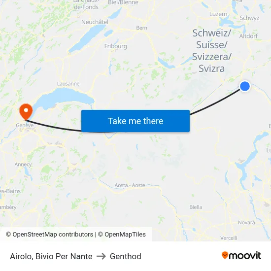 Airolo, Bivio Per Nante to Genthod map