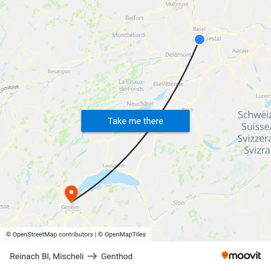 Reinach Bl, Mischeli to Genthod map