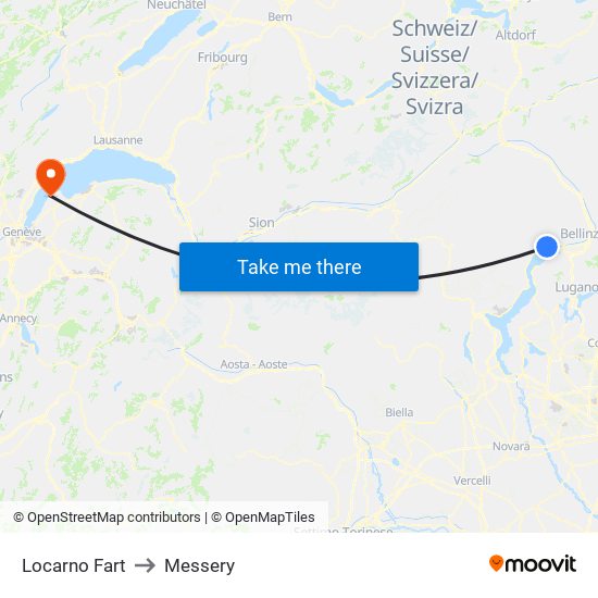 Locarno Fart to Messery map