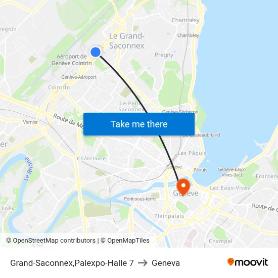 Grand-Saconnex,Palexpo-Halle 7 to Geneva map